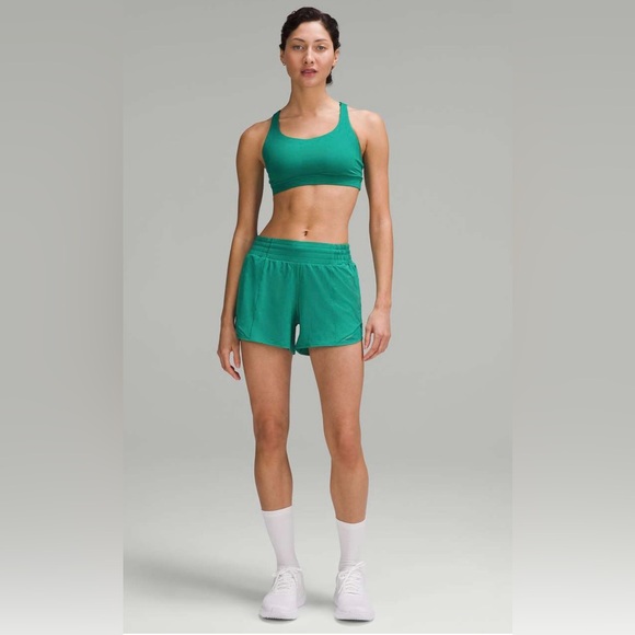 Lululemon NWT Hotty Hot High Rise 4” Lined Cascadia Green Size 4 - Picture 4 of 11